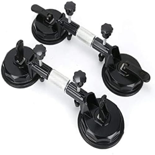 Trintion 2pcs Dual Cup Suction Lifter with 50KG Installation Gluing Tool Seam Setter Stone Vacuum Suction Cups Seam Lifter for Joining and Leveling Glass Ceramic Tile Granite Marble Slab