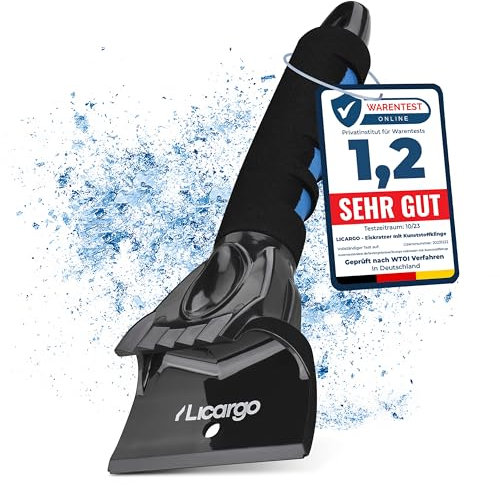 LICARGO Eiskratzer Auto - kratzt schnell & mühelos - wärmender Griff - Stabiler Scheibenkratzer Auto Eiskratzer - starker Ice Scraper Car Autokratzer - Autoscheiben EIS Kratzer Winter langlebig 2024