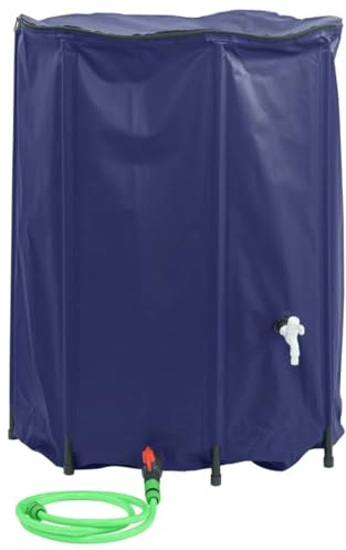 vidaXL Vattentank med kran vikbar 1350 L PVC, vattenbehållare, vatten tank, portabel vattentank, vatten behållare, vikbar vattentank