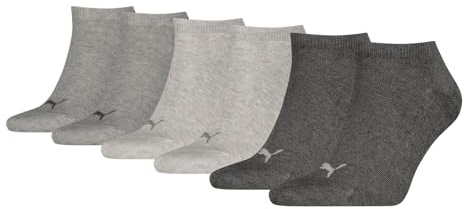 PUMA Unisex Sneaker Plain, Calcetines Unisex adulto, gris antracita/l Mel Grey/m Mel Grey - New, 39-42