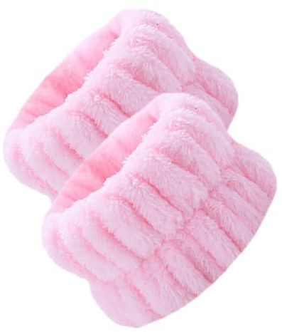 Bracelet De Lavage Du Visage - Bandeau De Poignet De Spa | Bracelet De Nettoyage | Serviettes De Poignet Absorbantes | Bracelet Lavage Visagee Set Pour Maquillage Facial SPA Douche