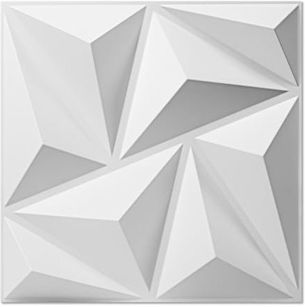 Art3d Lot de 20 panneaux muraux décoratifs 3D en PVC, 1,8 m², décoration murale intérieure en PVC, 30 x 30 cm,Blanc