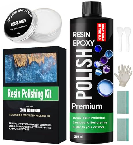 Epoxy Resin Polishing Kit - Epoxy Resin Polishing Compound， Specially Formulated for High-Gloss Finishes for Scratching, Sanding, and Surfaces