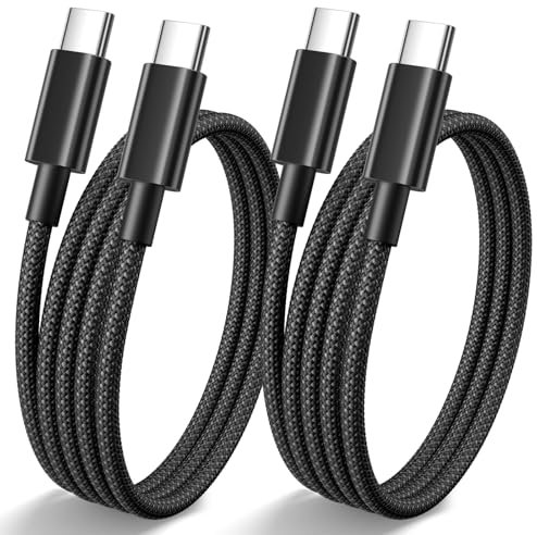 AINPOW iPhone 15 16 Câble USB C vers USB C 1M/Lot de 2, Câble Type C Charge Rapide PD 60W Cordon iPhone 16 pour iPhone Air/17/17 Pro/17 Pro Max/16 Pro Max/16 Plus/16/15 Plus/15,iPad Pro