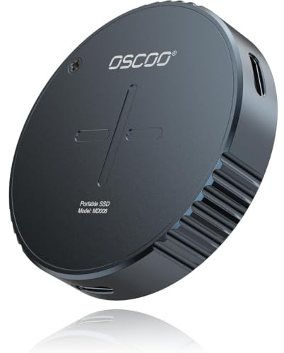 OSCOO 1TB Magnetische Externe SSD bis zu 1000 MB/s 4K ProRes HDR Aufzeichnung und Speicherung Portable SSD USB 3,2 Gen2 Externe Festplatte