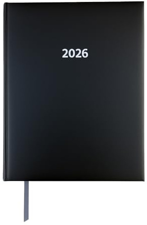 2026 ADINA Buchkalender A4 1 Tag auf 1 Seite auch sonntags schwarz