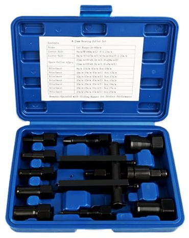 Extractor de rodamientos de rueda de motocicleta, kit de herramientas de ajuste preciso y resistente, de extracción de mango de agarre, kit de herramientas de extracción de rodamientos |