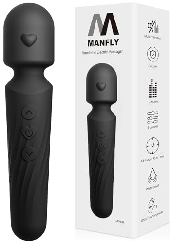 MANFLY Handheld Electric Massager, Portable Travel Body Relaxation Massage Tool