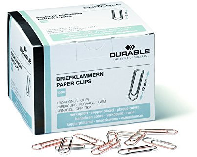 Durable Briefklammern 32 mm, 1000 Stück, verkupfert, 120924