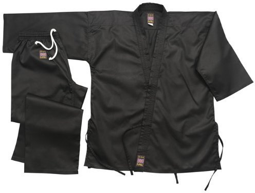 Playwell Mittelschwerer Karate-Anzug, 198 g, Schwarz