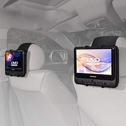 TFY Supporto Auto Poggiatesta Lettore DVD Portatitele con Schermo Girevole - 2 pezzi