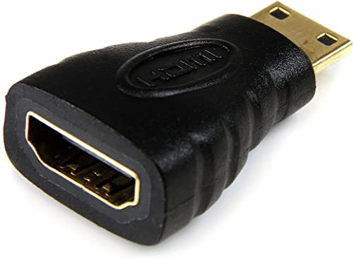 StarTech.com Accoppiatore/Adattatore/Convertitore HDMI femmina a mini HDMI maschio ad alta velocità - con connettori HDMI 1.4 UHD 4K M/F placcati in oro - Nero (HDACFM)
