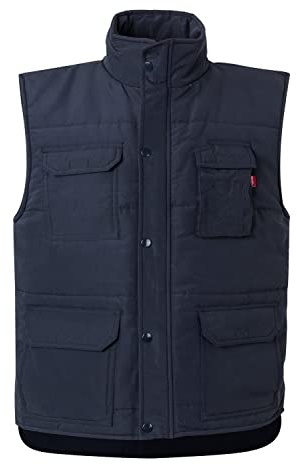 VELILLA 108; Chaleco acolchado multibolsillos; Color Azul Navy; Talla M