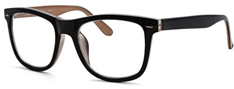 Eyekepper Occhiali da Lettura per Uomo e Donna con Cerniere a Molla Lenti Trasparenti Resistente Nero Marrone 0.75