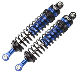 Aluminum 6061-T6 Front Adjustable Spring Dampers (102mm) for LOSI 1/10 Hammer Rey U4 Rock Racer-LOS03030 Upgrades - Blue