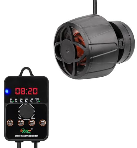 hygger 24/7 Mode Aquarium Wave Maker,9000LPH Fish Tank Wave Maker with Intelligent Controller, 8W Quiet Magnetic Powerhead Aquarium Circulation Pump for 380-560L Freshwater Saltwater Tanks
