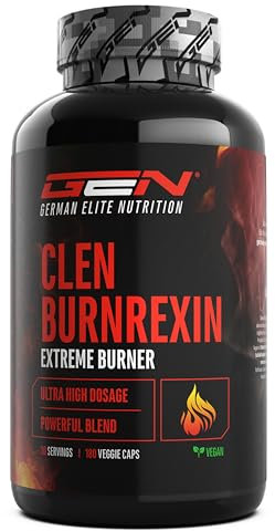 Clenburnrexin - Ultra High Dosage - 180 Kapseln - Citrus Aurantium + Grüner Tee Extrakt + Garcinia Cambogia + Koffein + Acetyl L-Carnitin + Grüner Kaffee - Hochdosiert - Vegan