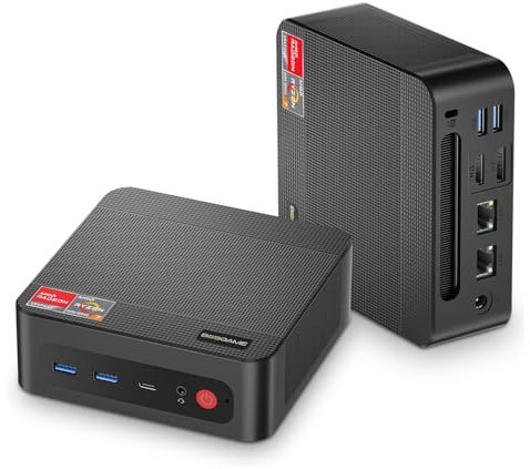 BOSGAME E5 Mini PC [Dual LAN], AMD Ryzen 3 5300U Mini PC with 16GB DDR4 1TB SSD, Mini Computers (up to 4.4Ghz) 4K Triple Display/BT5.0/WiFi 5/Dual Channel