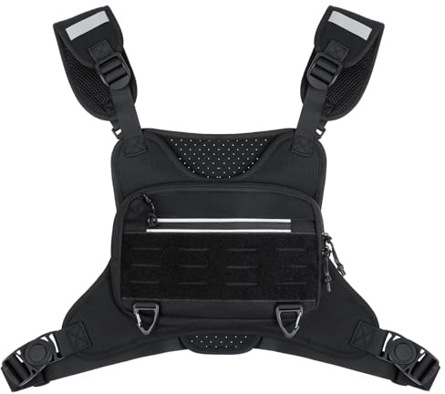Flintronic Outdoor Chest Lightweight, Security Travel Pouch, Adjustable Belt, for Outdoors, Workout, Hiking Men & Women