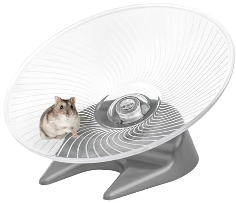 Nedenyou Silent Hamster Exercise Wheels - Quiet Spinner Hamster Running Wheels with Adjustable Stand for Gerbils Mice Or Other Small Animals,Medium