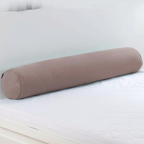 Hruile Almohadas de cuello redondo, almohadas largas para cama, cojines cilíndricos para sofá, reposabrazos lumbar, cojines para dormir con funda extraíble para el hogar, sofá, coche (40 x 15 cm,
