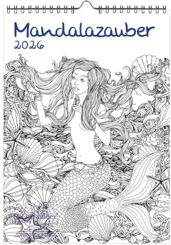 DIY Mandalazauber målningskalender DIN A4 kalender för 2026 mandala teckning målning – själsmagi