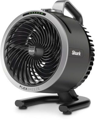 Shark FlexBreeze HydroGo Portable Wireless Fan Handheld Mist Fan Quiet Durable Cordless Compact 5 Speed Settings Anthracite FA050EU
