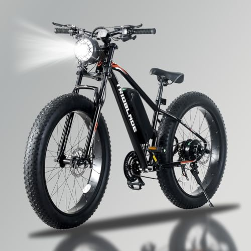 26 Electric Bikes for Adults Fat Tire Electric Mountain Bike with 36V 10.4AH Battery&250W Motor E-bike 21Speed with LCD Display Electric Commuter Bicycle for Men and Women (26inch Fat Tire ebike)