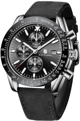 BENYAR Montre Homme Etanche Analogique Quartz Chronographe Lumineuses Date Grand Cadran Classique Mode Affaires Montres Cadeau élégant pour Hommes