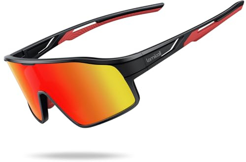 Lamicall Polarisées Lunettes de Cyclisme Enfant - [22g Ultra-légères] UV400 Protection, Matériau-TR90, Lunettes Soleil Sport pour Enfant avec Nez Réglable, Lunettes Enfants pour Baseball/Course à Pied