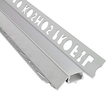 tktrading24 IN-T77 LED Premium Fliesenprofil Ecke innen 10mm silber - 2m opal