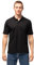 DANISH ENDURANCE Premium Poloshirt Herren Kurzarm (1er | 2er Pack), Piqué Qualität aus Bio-Baumwolle, Schwarz, M