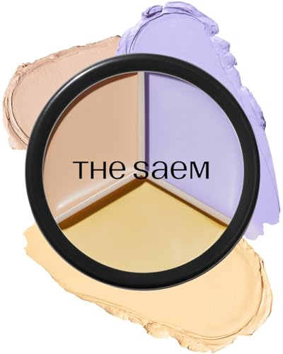 THESAEM Cover Perfection Triple Pot Concealer 04 Tone Up Beige – für helle bis sehr helle Hauttöne – 3-Farben-Concealer mit hoher Deckkraft – Deckt Pigmentierung und Makel ab, korrigiert Hautton