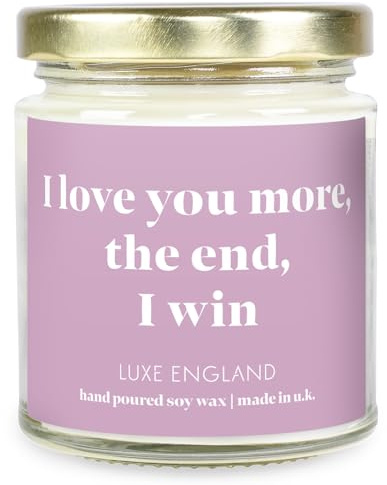 Anniversary Candle - Sweet Vanilla Scented Candle - Message Candle Gift by Luxe England