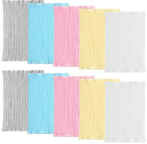 Cutecrop 10 Pcs Baby Belly Band Elastic Gtube Belt Double Layer Belly Button Cover Cotton Gtube Cover Umbilical Hernias Belt for Babies Toddler Boys Girls