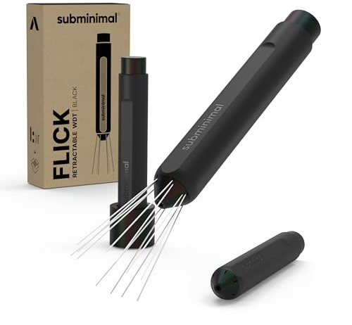 Subminimal Flick WDT Espresso-Verteilungswerkzeug – Rührwerkzeug für Präzisionsbrühen in Barista-Qualität – Barista-Tamper mit einziehbaren Nadeln – Teile und Zubehör für Kaffee- und Espressomaschinen