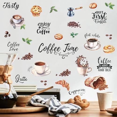 HPNIUB Kaffee Holzschild mit Spruch - Wandschild und Wanddeko für Küche, Coffee Deko Retro Wandbild für Café Bar, Esszimmer, Wohnzimmer, Restaurant, Tür und Kaffeebar