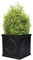 Fibre Clay Box Planters 45cm Indoor Outdoor Planters Black Gothic Quatrefoil Embossed Flower Pot Patio Decking Lawn Doorstep Porch Houseplant Shrub Topiary Bush Square Plant Pots (XL)