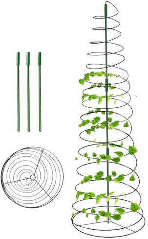 Rejilla para plantas para exteriores, enrejado de plantas para plantas en maceta, pirámide de enredadera resistente a la intemperie para plantas de interior, como hiedra y vides Clematis