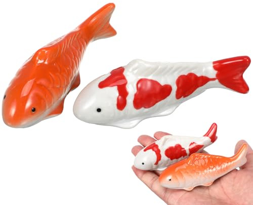 ibasenice 2 St Fiskdekorationer I Keramik Flytande Keramikfisk Söt Akvariedekor Flytande Keramikfisk Flytande Konstfisk Keramikfisk Porslinsfisk