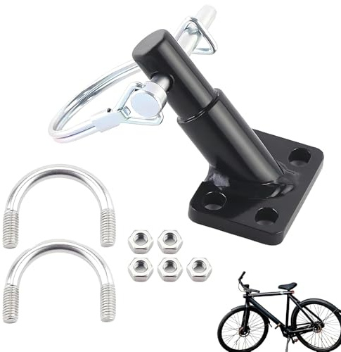 Rimorchio per bicicletta, gancio di traino per bicicletta, gancio di traino per bicicletta, gancio di traino con perno di sicurezza per rimorchi per bambini, passeggino