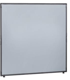 kaiserkraft | Trennwand | Kunststoff | Rahmen schiefergrau | Silbergrau | HxB 1300 x 1300 mm.