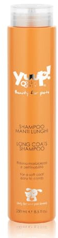 YUUP! - Shampoo per Cani e Gatti Manti Lunghi, 250 ml, specifico per i peli lunghi e che si annodano, ristruttura e rinforza
