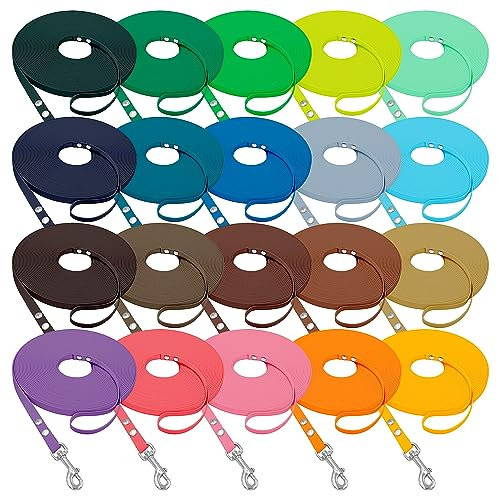 bio-leine 7,5m Schleppleine aus Biothane - in 20 Farben I 9-19mm breit I Wasserabweisende Hundeleine mit Handschlaufe - Leine für kleine und große Hunde