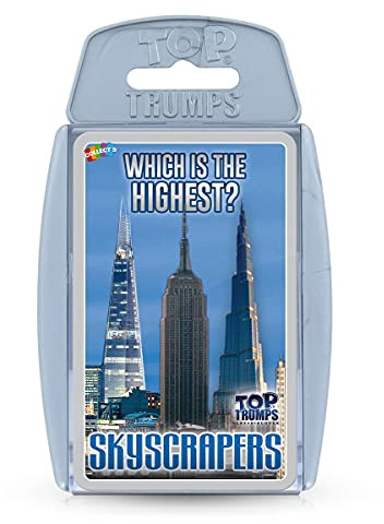 Top Trumps Skyscrapers Classics Kartenspiel, erfahren Sie Fakten über den Burj Khalifa, The Shard und das Empire State Building in diesem pädagogischen Spiel, Geschenk und Spielzeug für Jungen und