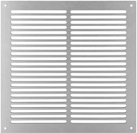 ADGO Rutnät Tubond 3 mm aluminiumkompositplatta galler silver borstad väderbeständig exteriör- eller inomhusinstallation Yttermått: 30 x 30 Innermått: 26 x 26