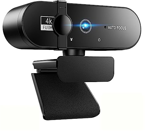 Webbkamera, 4K Webbkamera 1080P Minikamera 2K Full HD Webbkamera Med Mikrofon Autofokus Webbkamera for PC Dator Laptop Onlinekamera(1080P)