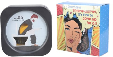 Clessidra a tema WC unico 5 minuti Conto alla rovescia visivo Strumento Bagno Articolo decorativo per la casa Bagno Organizzazione Toilette a tema Visual Sand Timer