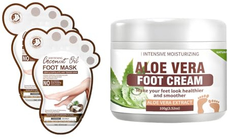 Burro Speciale Piedi+Feet Mask, Unguento per Screpolature, Hand Cream, Idratante e Nutriente, Allevia Secchezza, Screpolature e Desquamazioni, Adatto a Tutti i Tipi di Pelle