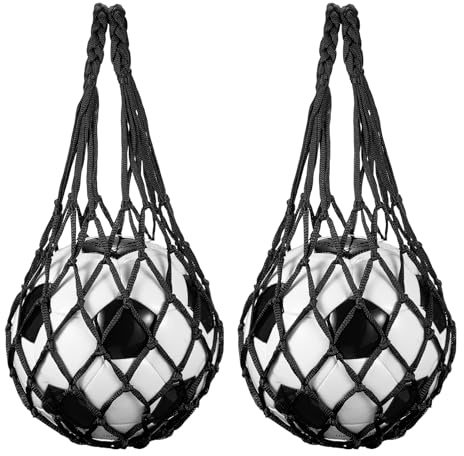 sourcing map Basketball Net Bags, Nylon Soccer Ball Holder Portable Multifunctional Single Ball Mesh Net Bag for Storage Basketball Soccer Rugby Balls
